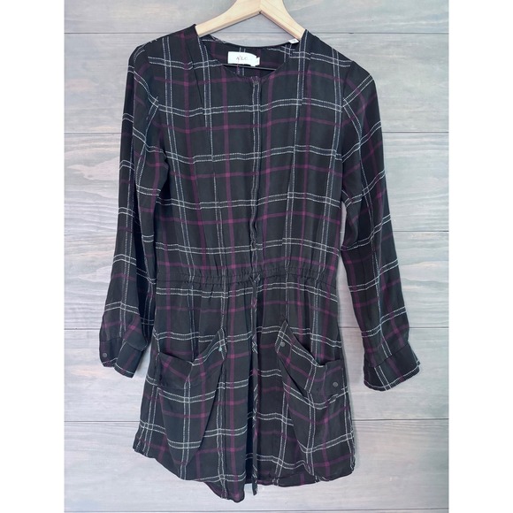 ALC A.L.C. Simona Shirt Dress
Long Sleeve Check Plaid Silk Black
Red‎ Size 2 New - Picture 2 of 4